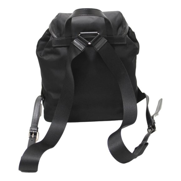 Prada Black Tessuto Nylon Soft Calf Leather Adjustable Backpack 1BZ677 - Picture 3 of 6